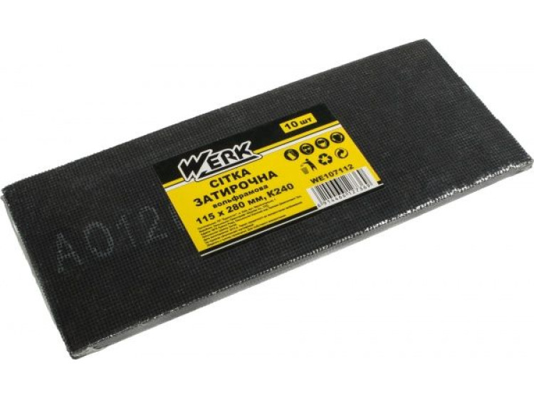 Сітка абразивна №120  115 х 280мм 10шт WERK 5732705 - зображення 1