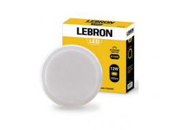 * Світильник LEBRON LED L-WLR-S, круг, 12Вт, 4100К, 1050Lm, IP65, СВЧ ДР (15-37-31)