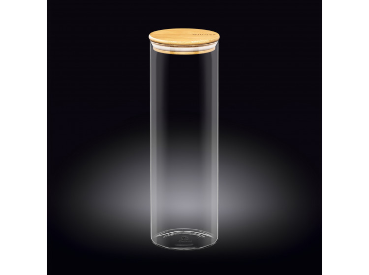 Ємність скляна для зберігання з бамбуковою кришкою 2000мл Wilmax WL-888510 - зображення 1