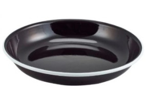 Тарілка глиб, 20х3 см, чорн, GenWare 45620BK