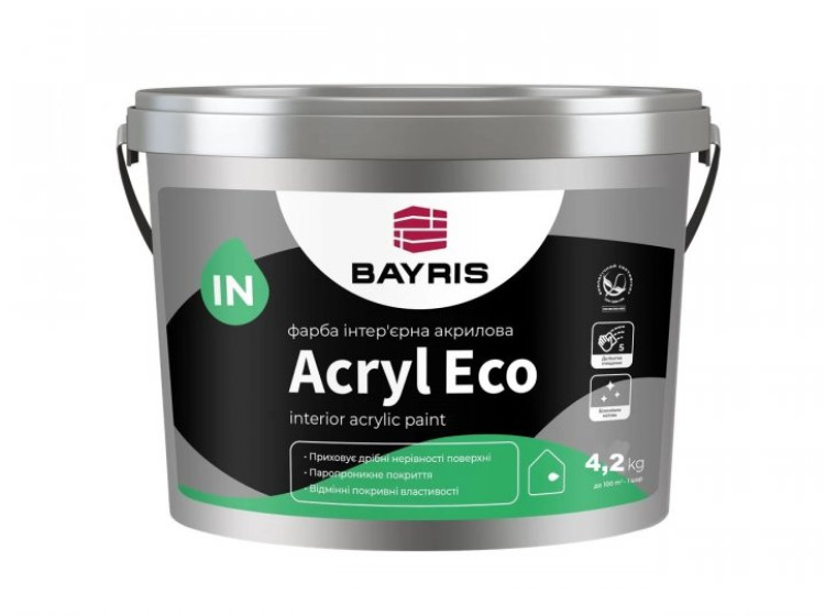 Байріс Фарба ACRYL ECO інтер'єрна 4,2 кг - зображення 1