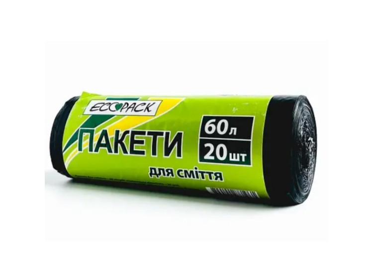 Пакети для сміття 60*20 Ecopack  (Авто) - зображення 1