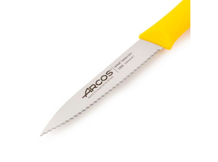 Ніж для чищення 100мм зубчастий жовтий Nova Arcos 188615 - зображення 2