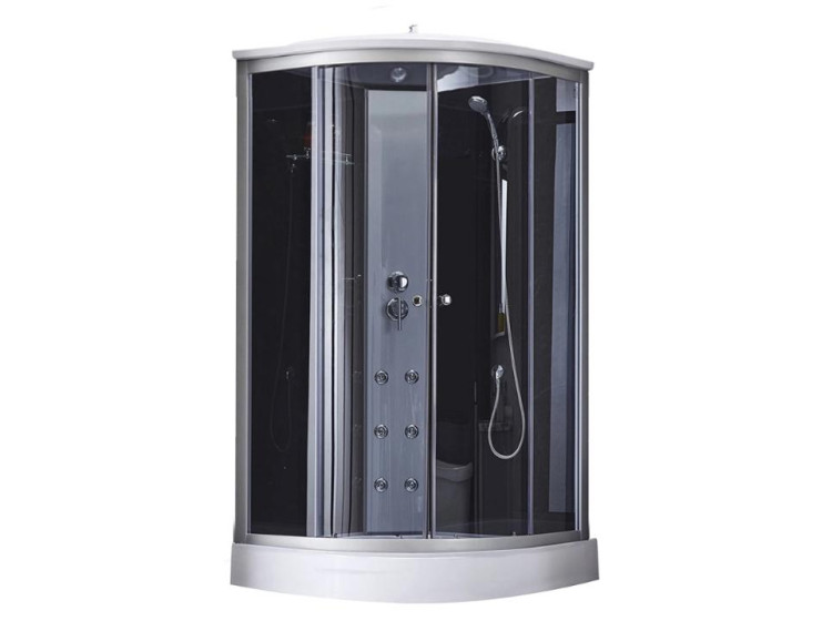 Гідробокс TANI SBM90x90.SAT.LOW.GR, низький, скло тонір. 4 мм + стінки BLA Lidz - зображення 1