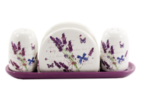 Набір  для спецій з серветницею на керам.підс.(Корч) ZF 3529C- LV