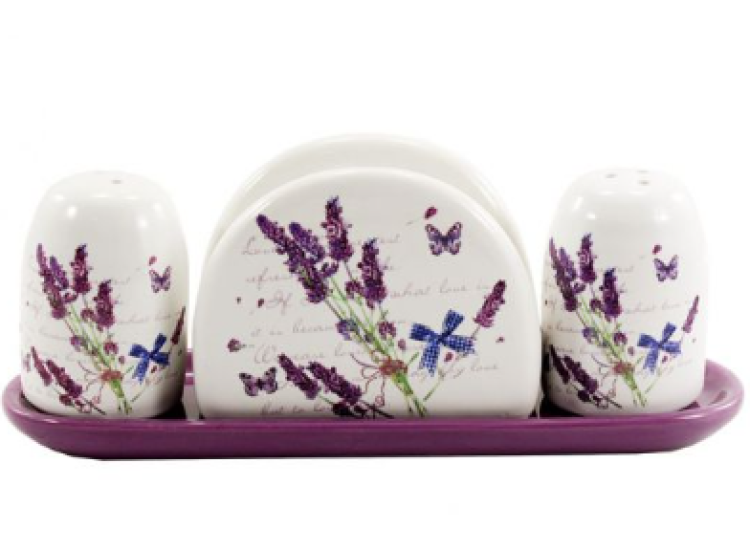 Набір  для спецій з серветницею на керам.підс.(Корч) ZF 3529C- LV - зображення 1