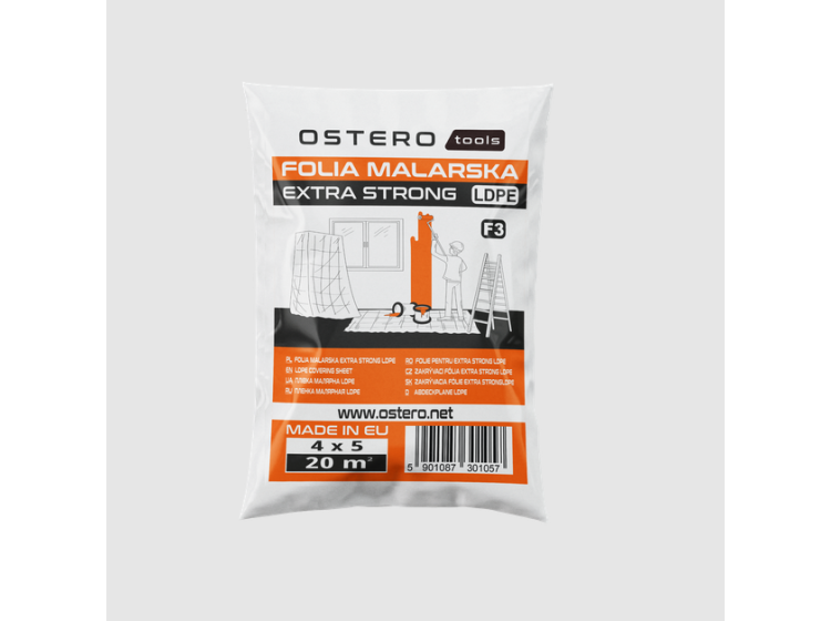Плівка захисна 4x5м, 20мкм чорна OSTERO - зображення 1