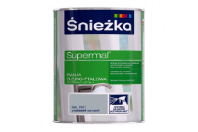 Емаль олійно-фталева Supermal Sniezka RAL 7001 сталева матова 0,8л (Польща) А ***
