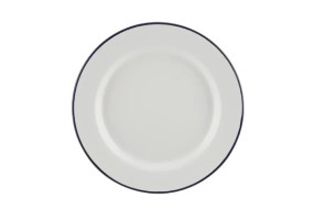 Тарілка 20 см біл. з син. окант. GenWare 45020