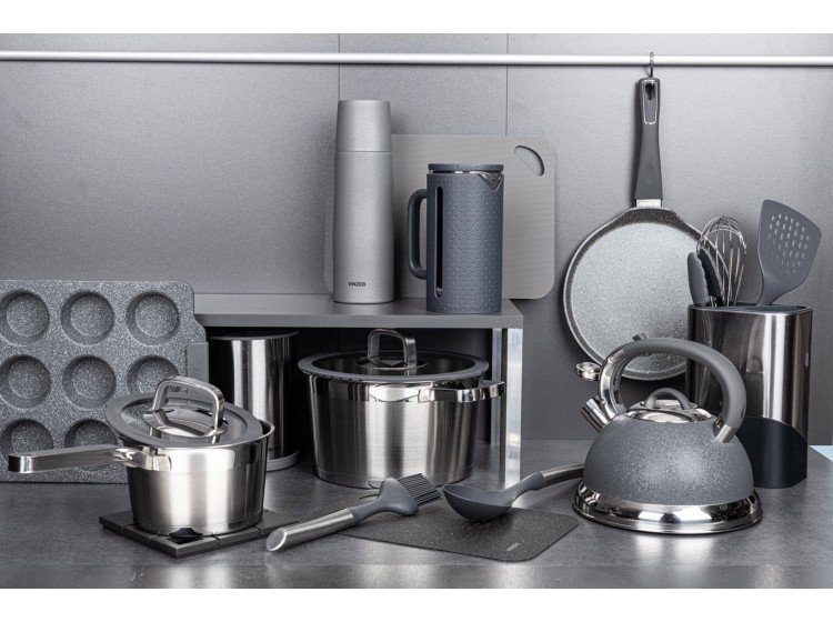 Кастрюля з кришкою Moderno 18 см 2,3л \/ Saucepot with lid VINZER 50072 - зображення 4