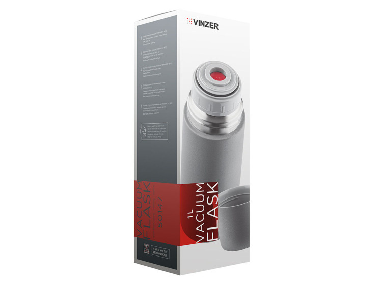 Термос 1 л Vacuum flask VINZER 50147 - зображення 4