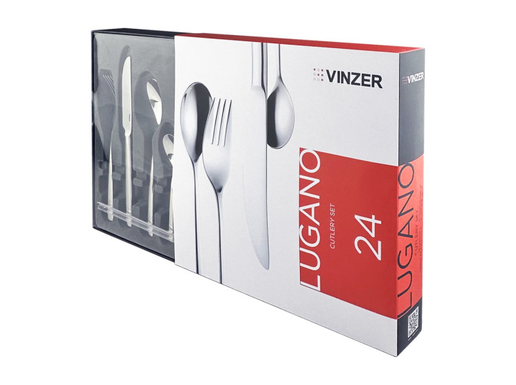 Столовий набір Lugano 24 пр. Lugano mirror VINZER 50097 - зображення 6