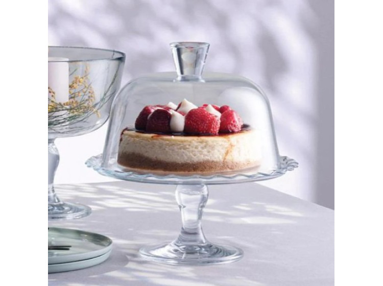 Патіссері блюдо на ніжці з кришкою d-26,4см, h-26см (под.уп.) 96952 - зображення 2