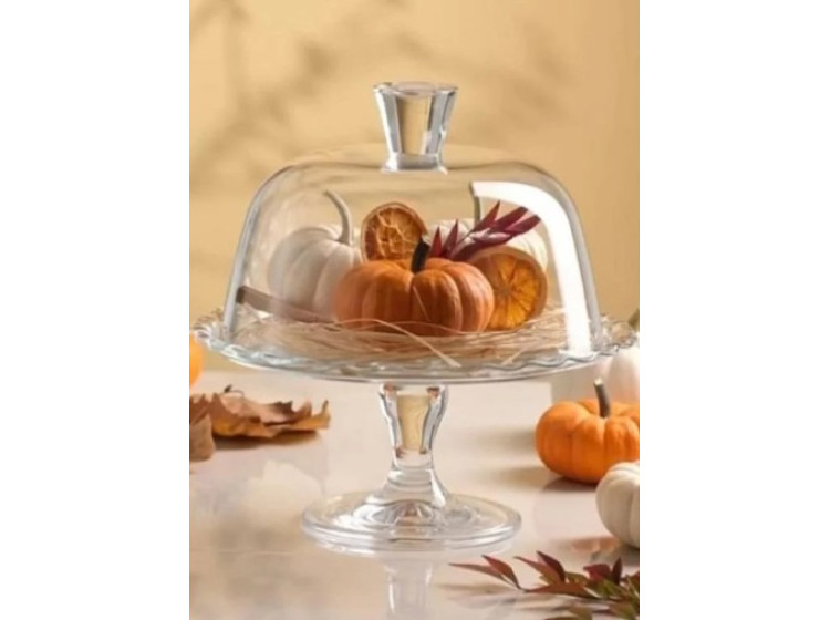 Патіссері блюдо на ніжці з кришкою d-26,4см, h-26см (под.уп.) 96952 - зображення 4