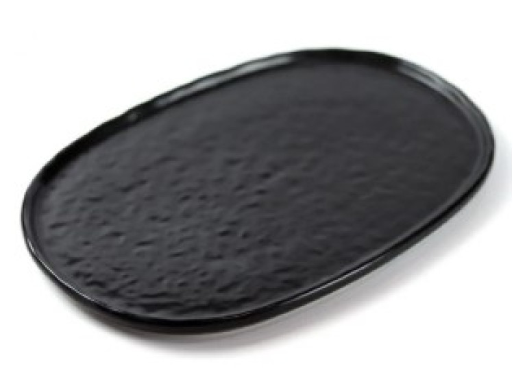 Тарілка овальна фактурна 34,5*23,5 ALG Stone Ceramics (Кантрі) (Укр) - зображення 1