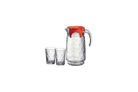 Набір  Рінгс глечик з кришкою 1,65л+6шт склянок д/води v-200мл (Р) 98884
