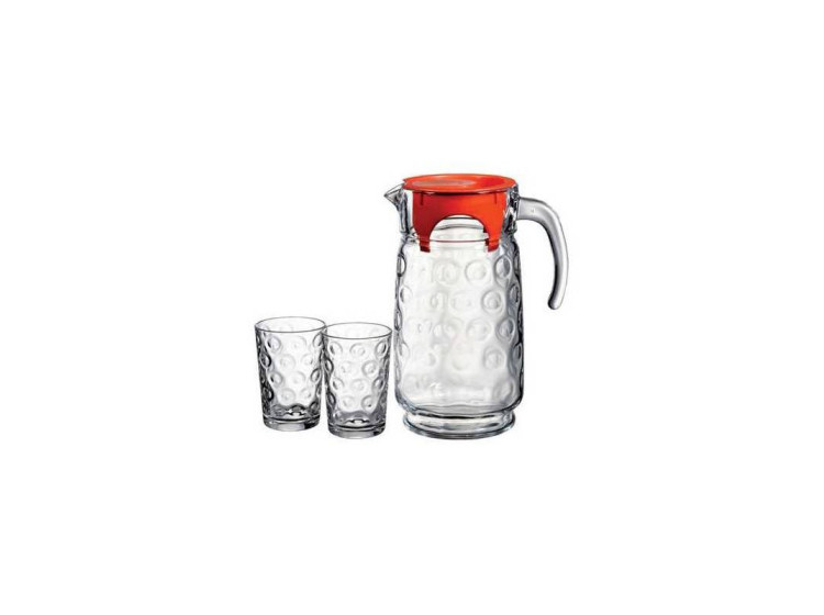 Набір  Рінгс глечик з кришкою 1,65л+6шт склянок д\/води v-200мл (Р) 98884 - зображення 1