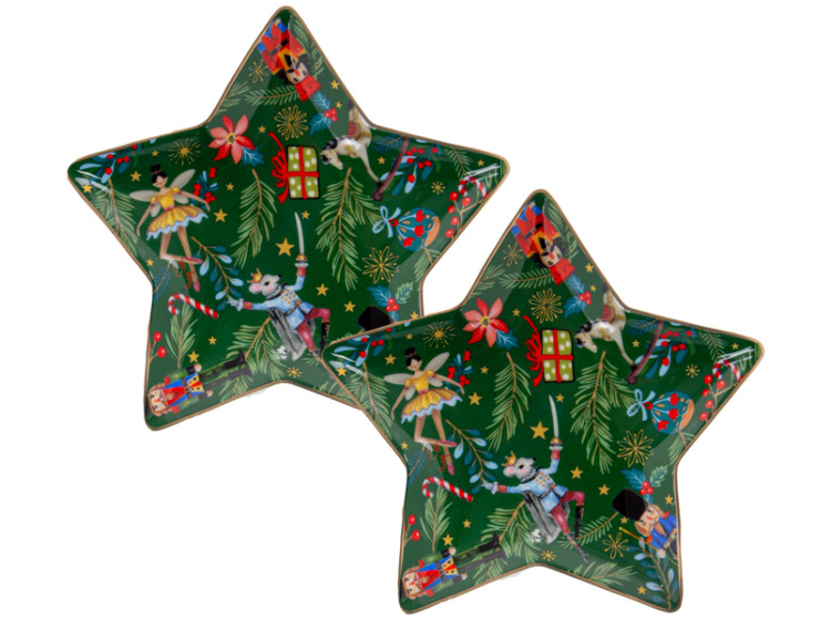 Набір з 2-х блюд "Green Christmas" 15 см (Ел-Д) 922-074 - зображення 1